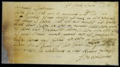 Letter from Francis Whitwell to gov. Andros