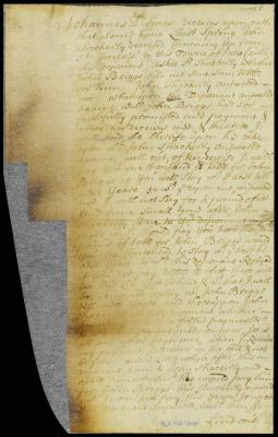 Deposition of Johannes d'Haes concerning a debt owed to him by John Briggs.