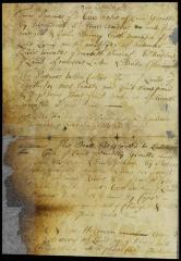 Minute of grants of land to Ephraim Herman and Lawrence Cock
