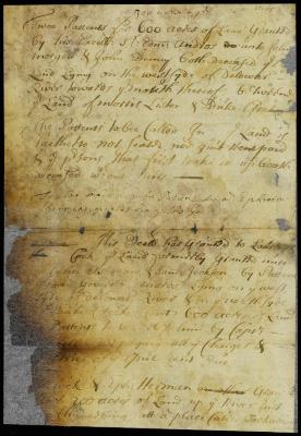 Minute of grants of land to Ephraim Herman and Lawrence Cock
