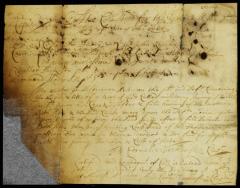 Minute of a verdict for plaintiff at a court held at Whorekill in the case of Walter Dickinson vs. Bernard Hodges