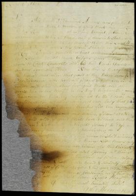 Letter from Ephraim Herman to capt. Brockholls