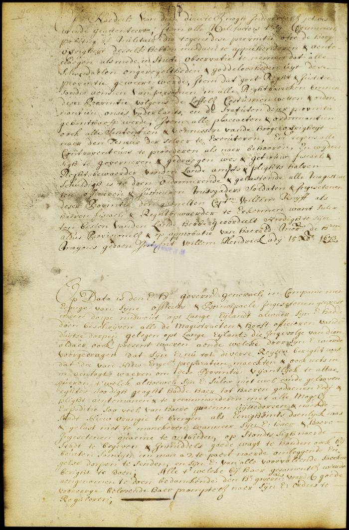 Various orders in view of a threatened attack from New England