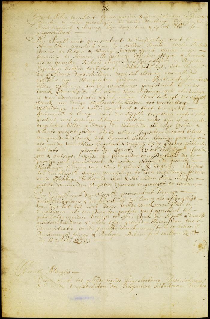 Order allowing Lewis Morris to have the guardianship of his deceased brother's orphan child