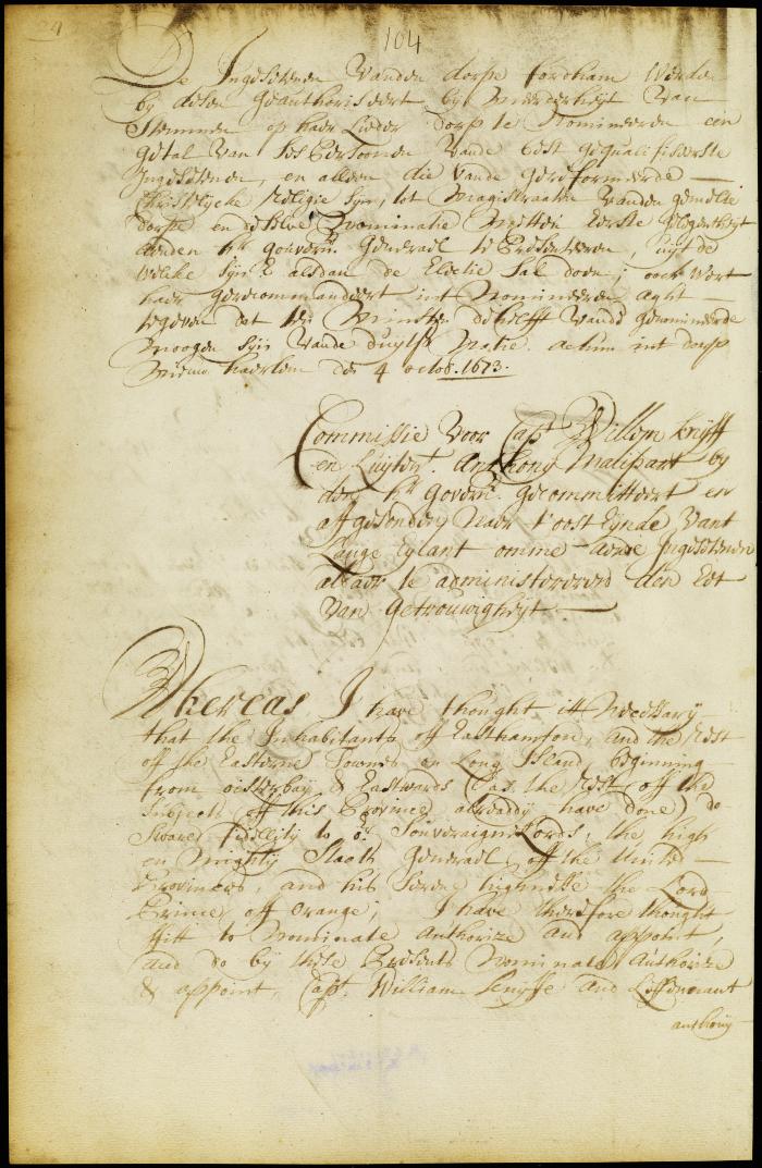 Order to the inhabitants of Fordham to send a nomination for magistrates