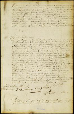 Commission of Martin Cregier, jr. to settle the estate of Thomas de Laval at Willemstadt