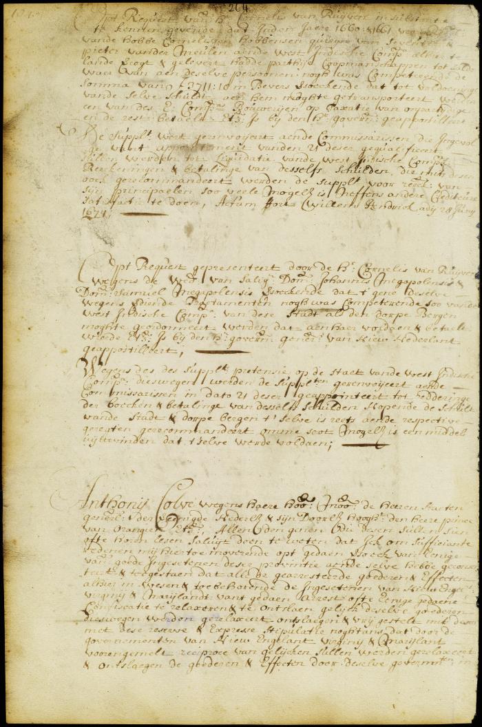 Order releasing property in New Netherland belonging to inhabitants of New England, Virginia and Maryland from confiscation