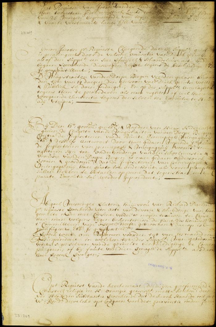 Order confirming to the consistory of the Dutch Reformed religion the church standing in Fort William Hendrick, New Orange