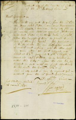 Letter from secretary Bayard to Isaac Greveraet