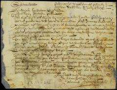 Minutes of court at Willemstadt (Albany), in a suit brought by Hendrick Roosenboom, city grave digger