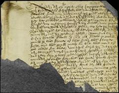 Fragment of an affidavit concerning Samuel Forman