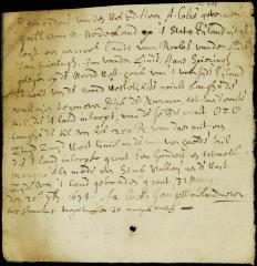 Survey of land on Staten Island for Roelof van der Linde, Jan Spieringh, Jan van der Linde, and Hans Spieringh