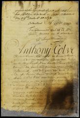 Bill of sale of a confiscated ship to Jan Hendricks Spinter, William Sandford, Cornelis van Bursum and Reinout Wiliamse