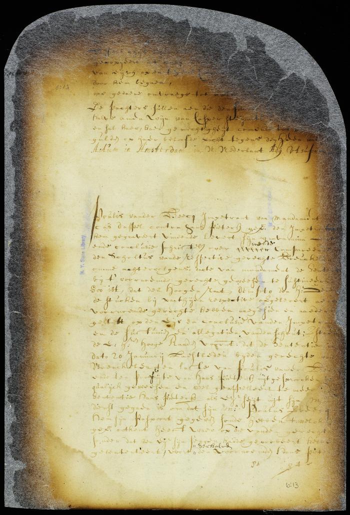Judgment in the case of the farmers of the excise vs. Caspar Steynmits