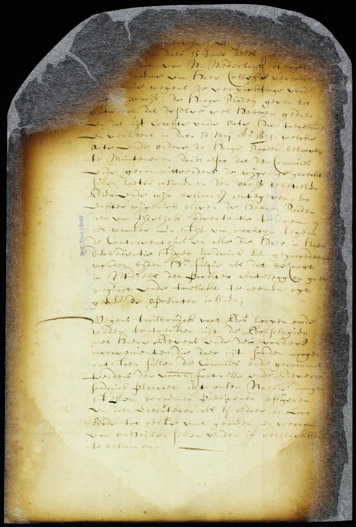 Order on the representation of the delegates from Fort Orange and Beverwyck