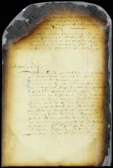 Minute of the attendance on the council of William Bount (Bowne)