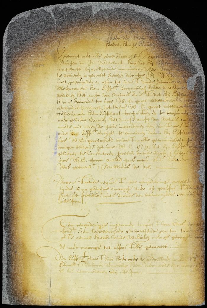 Petition of Mattheus de Vos to be appointed a notary