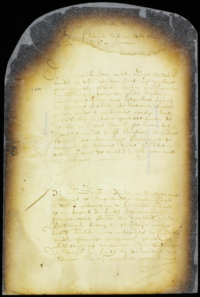 Order of the magistrates of Middelborgh respecting the disposal of the estate of John Gray, a fugitive from justice