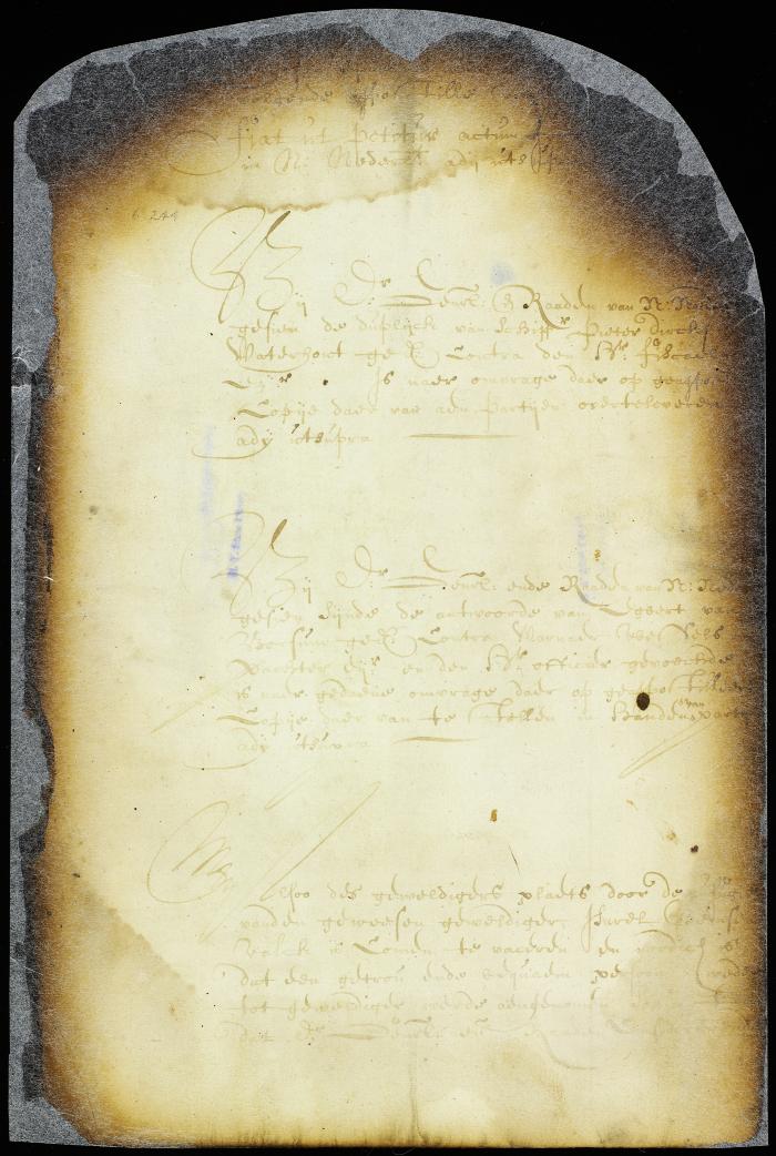 Order to serve papers in the case of the farmer of the excise vs. Egbert van Borsum