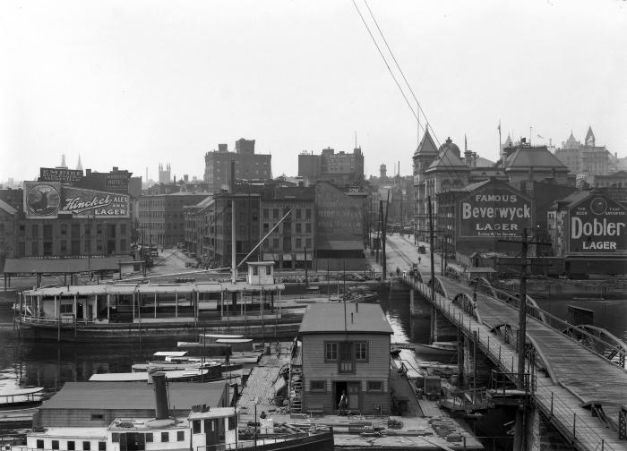 Industry. Old River Front in Albany