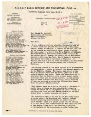 Letter from NAACP Special Counsel Thurgood Marshall to New York State Education Commissioner George D. Stoddard, July 10, 1944