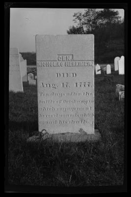 Gravestone of General Nicholas Herkimer at Herkimer Family graveyard, Little Falls, N.Y.