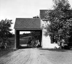 New York. Taking Toll at an Old-Time Tollgate. Climax, N.Y.