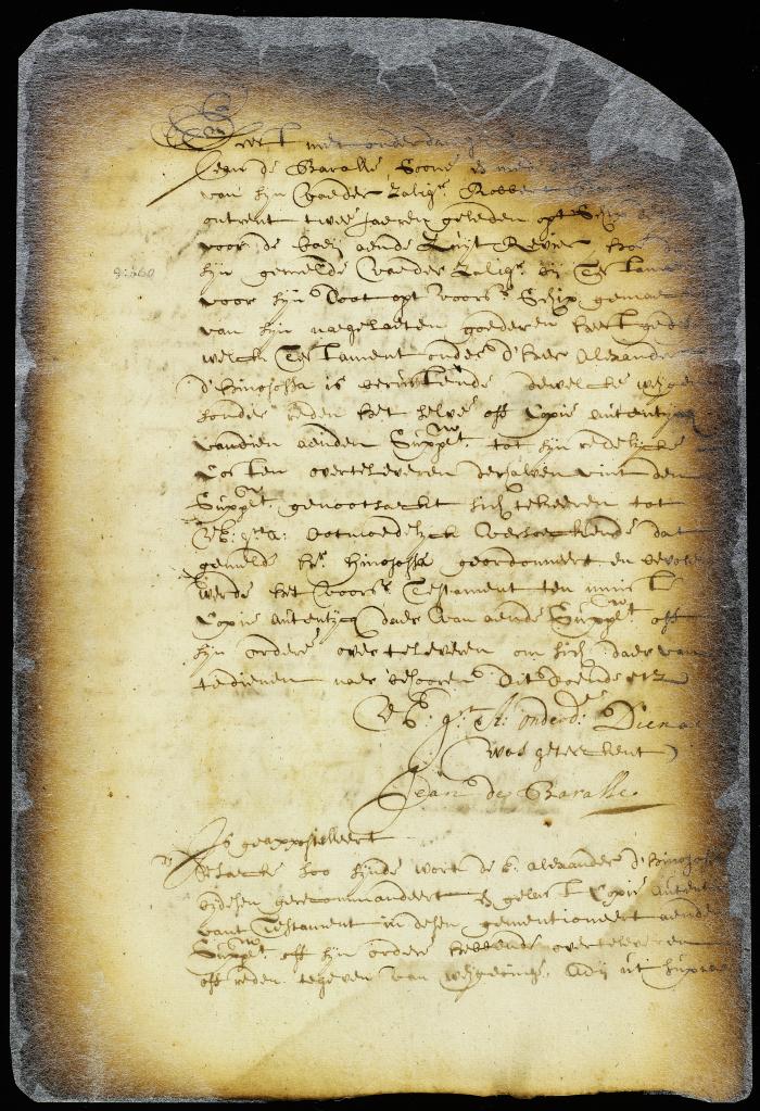 Petition of Jean de Baralle that Alexander d'Hinoyossa be ordered to deliver him a copy of his late father's will