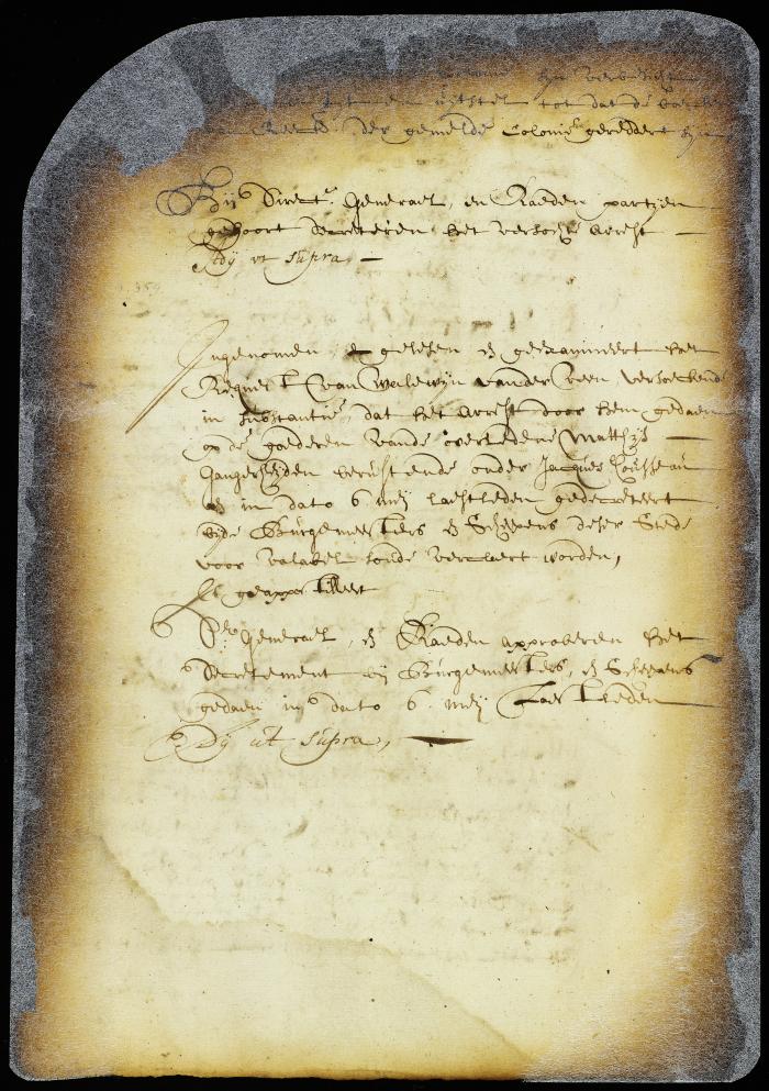Order confirming an attachment issued by the court of New Amsterdam