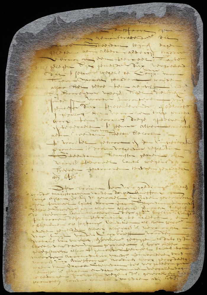 Minute of the application of the magistrates that government resume possession of a parcel of land in Amesfoort