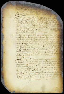 Peace and trade agreement between the Grand Assembly of Virginia and  Nicolaes Varleth and Brian Nuton on behalf of Peter Stuyvesant
