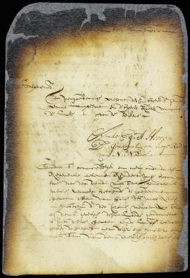 Petition of Reyndert Jansen Hoorn for payment of a bill of exchange received from the late Jacob Alrichs