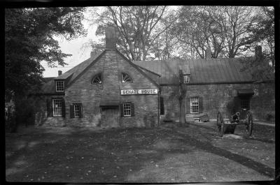 Sign reads, "Senate House"