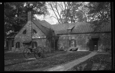 Sign reads, "Senate House"