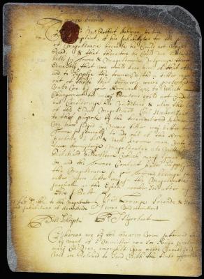 Letter from director Stuyvesant to the town of Hempstead