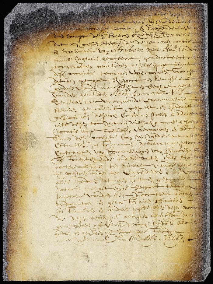 Commission of Abraham van Nas to be notary public