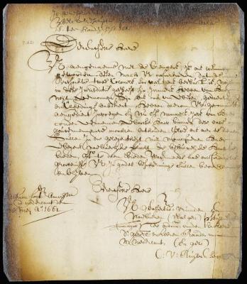 Letter from director Stuyvesant to gov. Endecott