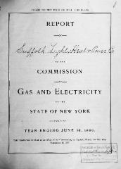 Report of the Suffolk Light, Heat and Power Company to the Commission of Gas and Electricity of the State of New York, 1906