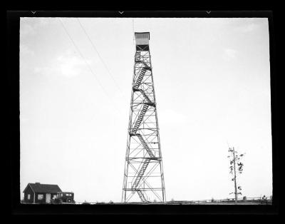 Fire tower in reforestation area, Livingston county