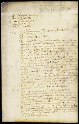 Complaint and sentence of Hans Vos for selling liquor to indigenous peoples