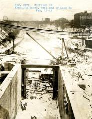 Erie Canal: locks 34 and 35 and prism at Lockport