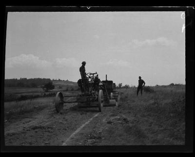 CCC workers grading truck trail, Schuyler County