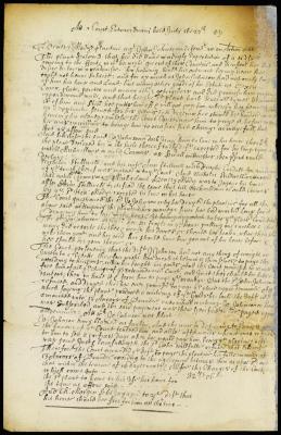 Minute of court of Gravesend in the case of Sir Henry Moody against John Johnson