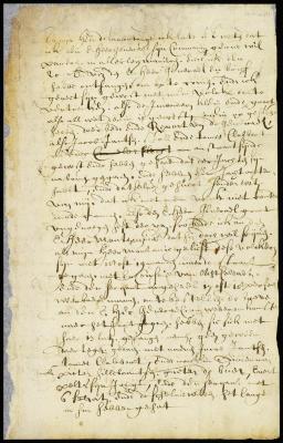 Letter from ensign Smith to vice-director La Montagne