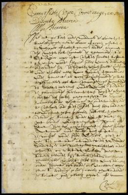 Letter from Stuyvesant to the directors at Amsterdam