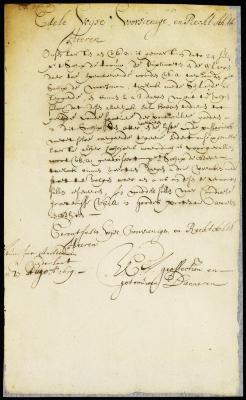 Letter from Stuyvesant to the directors at Amsterdam