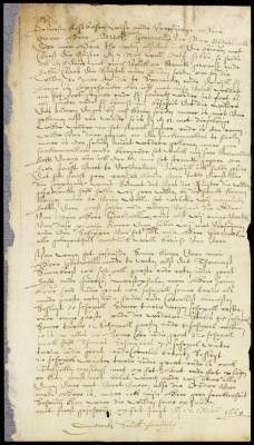 Letter from ensign Smith to director Stuyvesant