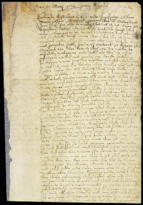 Letter from ensign Smith to director Stuyvesant
