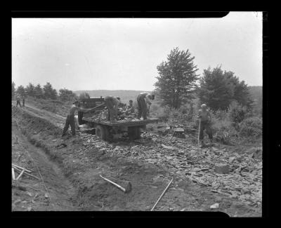 CCC workers making truck trail