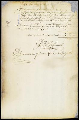 Invoices of powder, wine and sundries